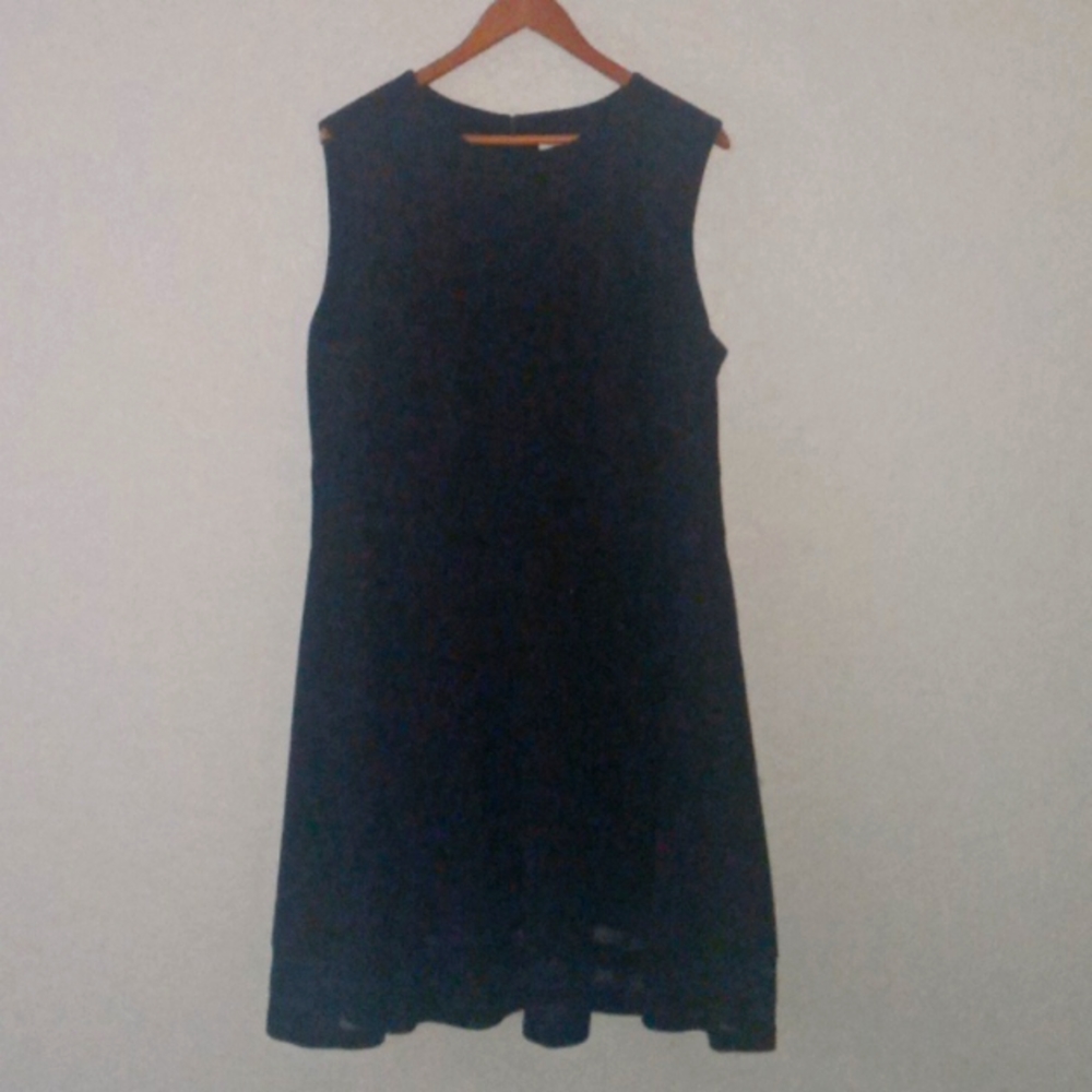 Calvin Klein black dress with mesh ribboned bottom detail